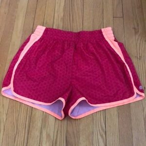 cute pink and orange athletic shorts